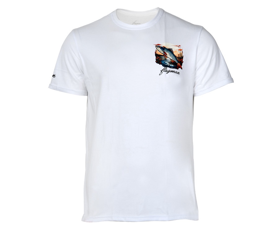 Футболка Flagman Классическая 160г/м White Плотва Маленькая XXL #1