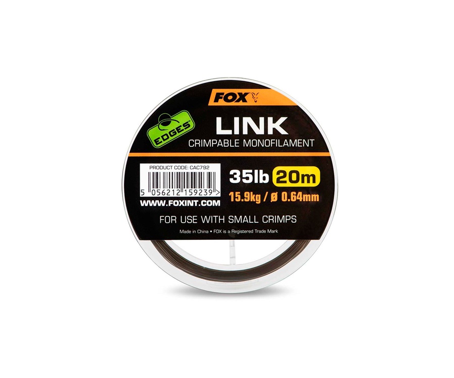 Поводковый материал FOX Edges Link Trans Khaki 35lb 20м #1
