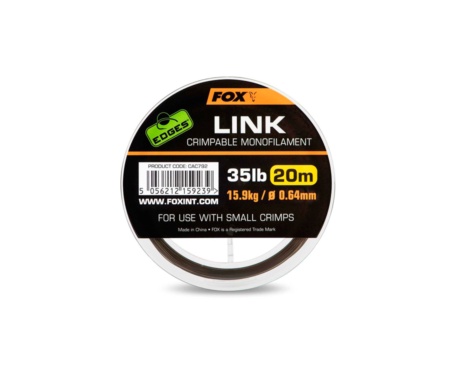 Повідцевий матеріал FOX Edges Link Trans Khaki 35lb 20м