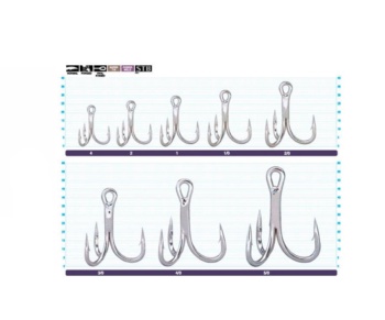 Тройник Owner ST-66 TN 5666 №4/0 Nickel Muscle point #3