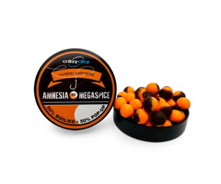 Бойли Crazy Carp Hybrid Wafters Amnesia & Megaspice 10мм