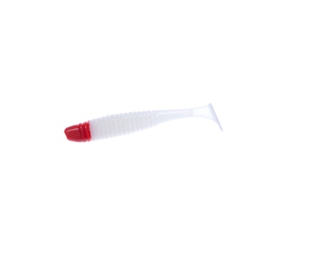 Силікон Angry Baits Shiner 3" 64 White Red Head UV