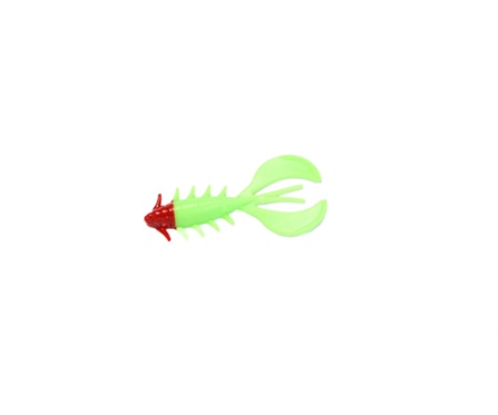 Твистер Angry Baits Chubby Craw 2,4" 66 Acid Green Red Head UV