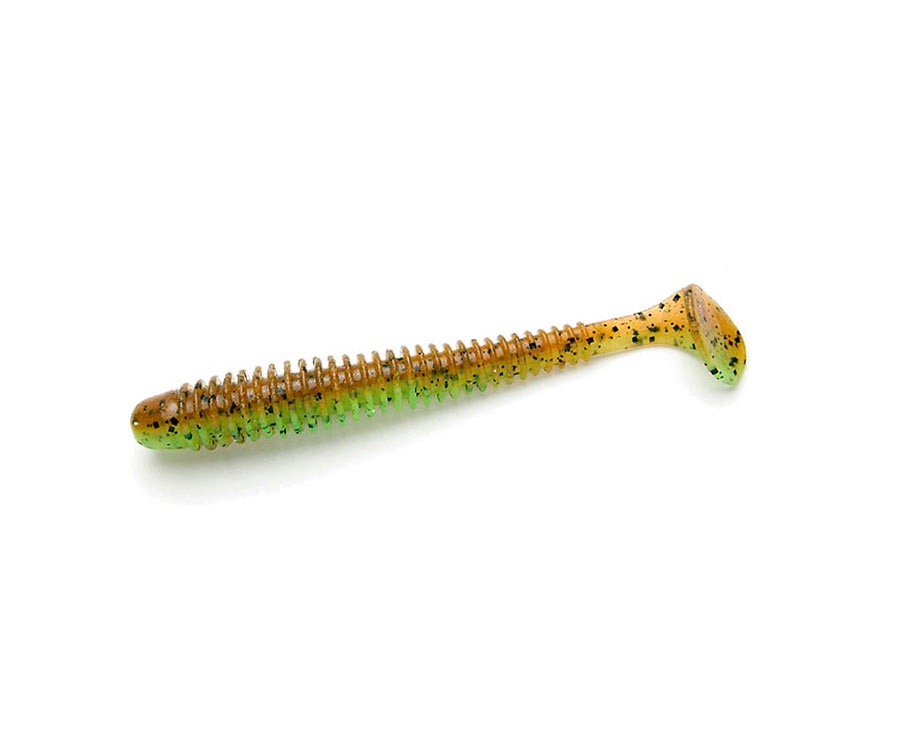 Виброхвост Keitech Swing Impact 4" Green Pumpkin/Chartreus