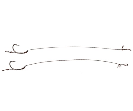 Готовый поводок Carp Pro 15см Sinking Braid 25 lb x8 PTFE Curved Shank №6