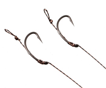 Готовый поводок Carp Pro 15см Sinking Braid 25 lb x8 PTFE Curved Shank №6 #2