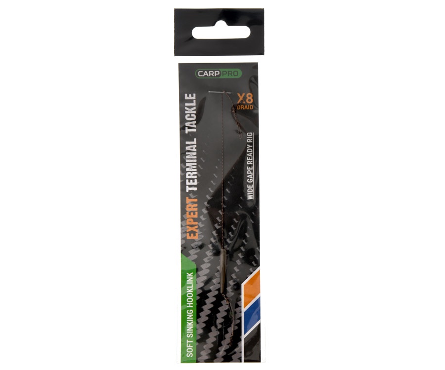 Готовый поводок Carp Pro Sinking Braid x8 30lb с крючком Wide Gape №6 #2