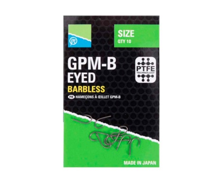 Крючки Preston GPM-B Barbless Eyed №12