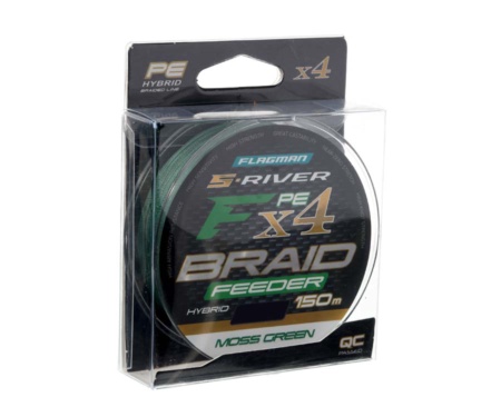 Шнур Flagman S-River PE Braid Hybrid F4 Feeder 150м Moss Green 0.12мм