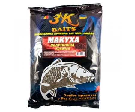 Макуха 3KBaits жареная 1кг конопля