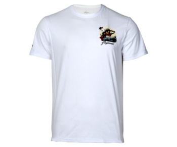 Футболка Flagman Классическая 160г/м White Окунь Маленький M #1