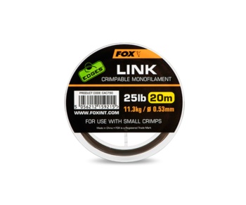 Поводковый материал FOX Edges Link Trans Khaki 25lb 20м #1