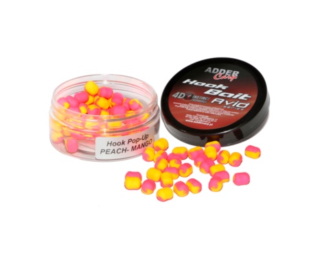 Бойли Adder Carp Hook Boilies Avid Pop-Up Dumbell 90мл 8/10мм Peach-Mango