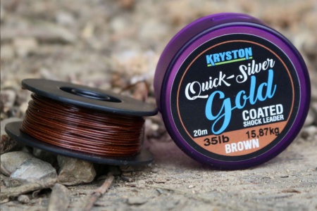Повідковий матеріал/шоклідер в оболонці Kryston Quick Silver Gold 35lb