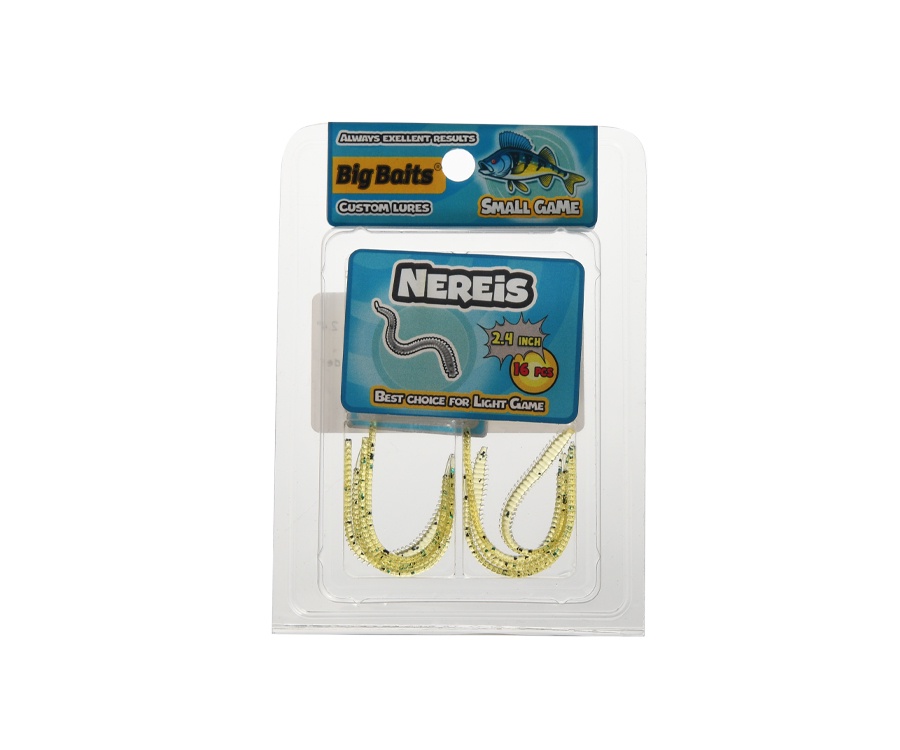 Червь Big Baits  Nereis 2.4" #100 Caramel