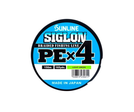 Шнур Sunline Siglon PE X4 150м Light Green #0.6/0.132мм