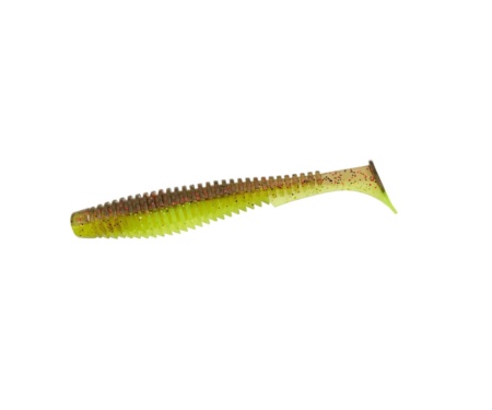 Виброхвост Fishup U-Shad 3.5" #203 Green Pumpkin/Flo Chartreuse