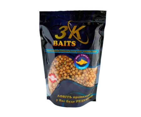 Прикормка 3KBaits Зерновой Микс Горох банан 1кг