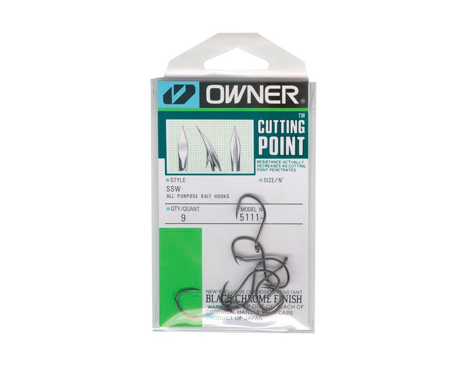 Крючки Owner Cut SSW 5111 Black Chrome №8/0 #2