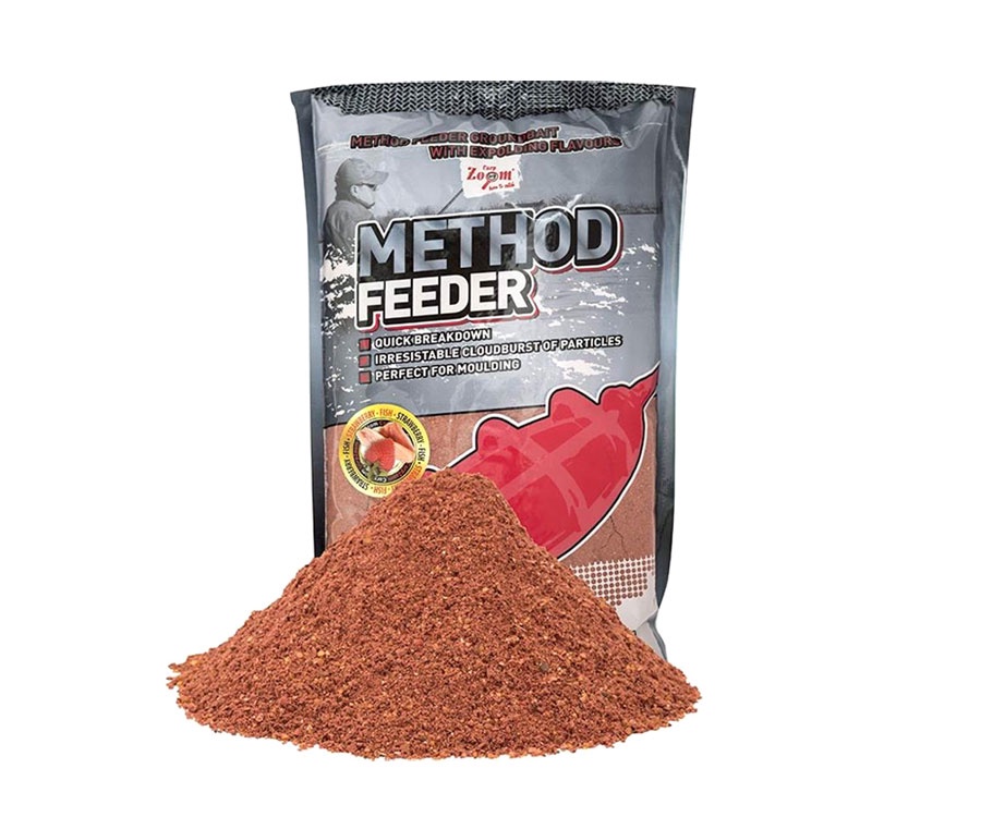 Прикормка Carp Zoom Method Feeder Groundbait Strawberry-Fish 1кг