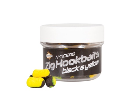 Пелетс Dynamite Baits N-Ticers Zig Hookbaits Black & Yellow 12х6мм