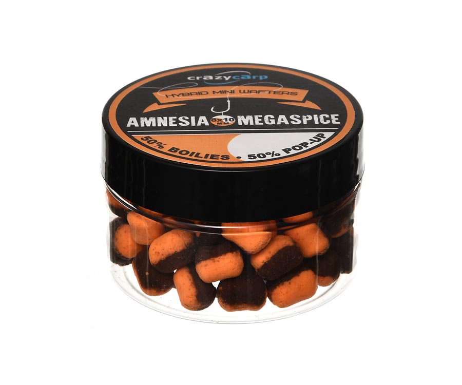 Бойлы Crazy Carp Mini Wafters Amnesia & Megaspice 8х10мм
