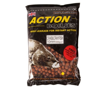 Бойли Sonubaits Action Boilies-Crab and Crayfish 10 мм 500 г