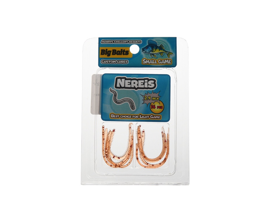 Червь Big Baits  Nereis 2.4" #107 Motoroil