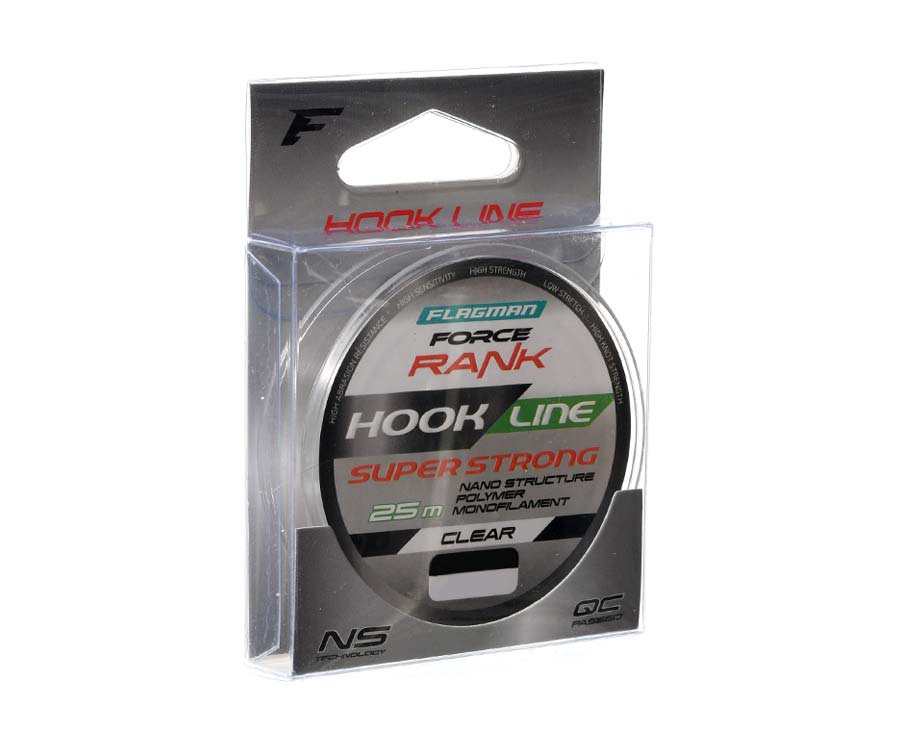 Леска Flagman Force Rank Hook Length Clear 25м 0.25мм #3