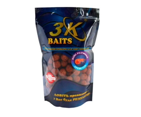Бойли розчинні 3KBaits 24мм креветка