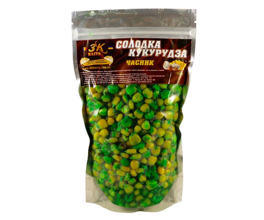 Прикормка 3KBaits Сладкая Кукуруза чеснок 0.4кг
