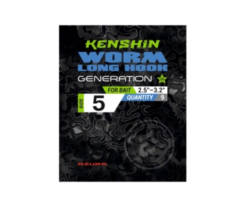 Крючки Azura Kenshin Worm Hook Long PTFE #05 #2