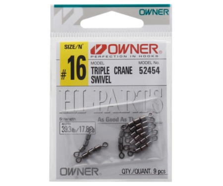 Вертлюжок потрійний Owner Triple Crane № 16