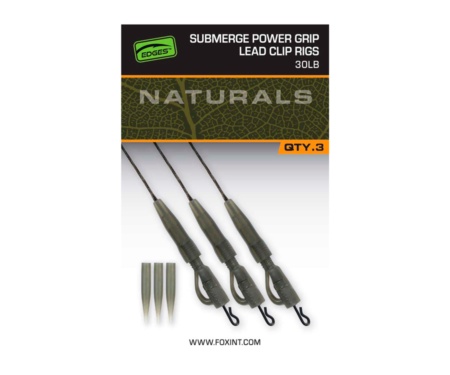 Готовая оснастка Fox Naturals Submerge Power Grip Lead Clip 30lb 3шт