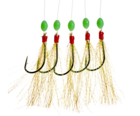 Оснастка морская Fladen Feather Rig Sparkling Yellow №4