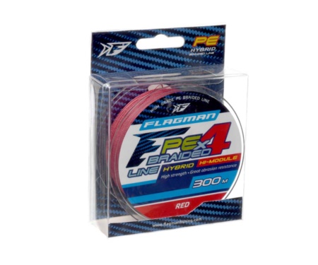 Шнур Flagman PE Hybrid F4 300м Red 0.45мм