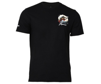 Футболка Flagman Классическая 160г/м Black Окунь Маленький M #1
