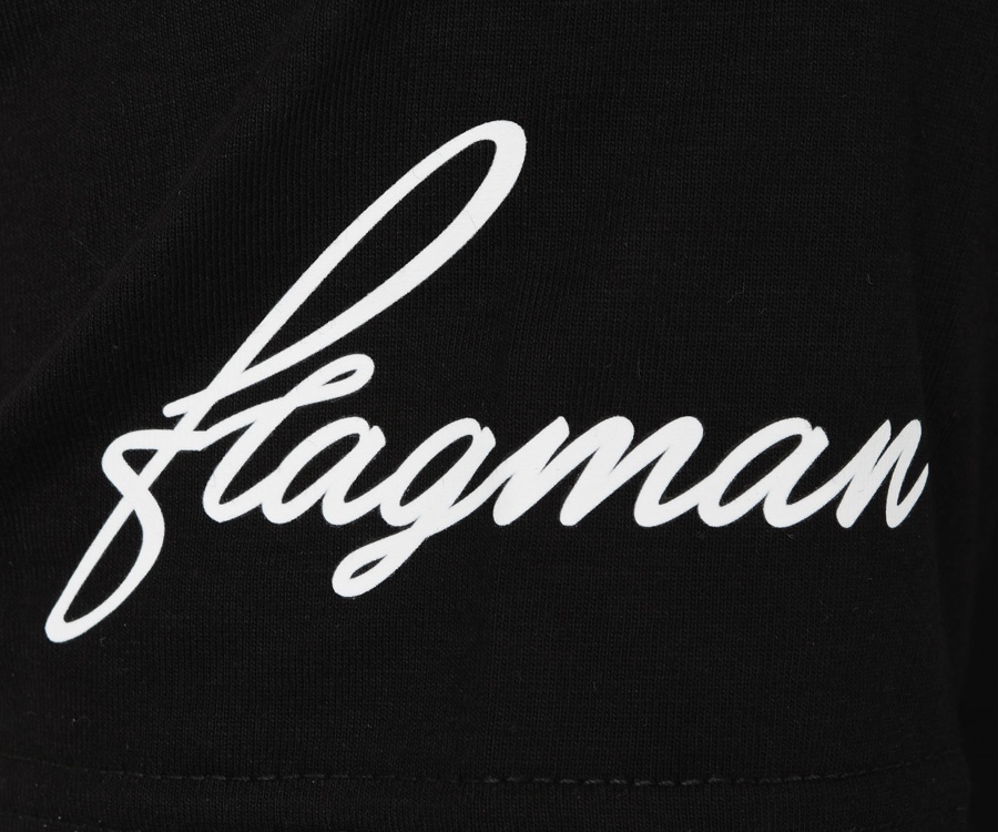 Футболка Flagman Классическая 160г/м Black Окунь Маленький M #6
