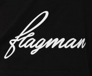 Футболка Flagman Классическая 160г/м Black Окунь Маленький M #6