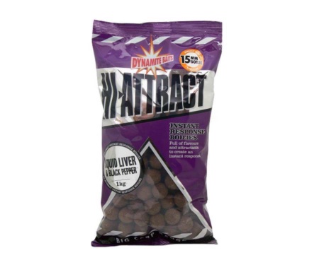 Бойли Dynamite Baits Hi-Attract Squid Liver & Black Pepper 15мм 1кг
