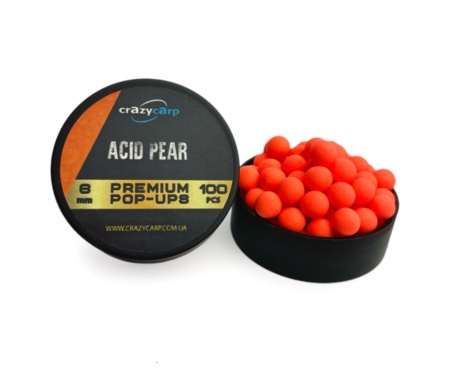 Бойли pop-up Crazy Carp Acid Pear 6мм
