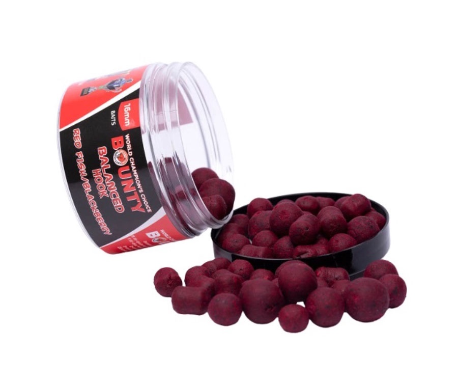Бойлы насадочные Bounty Balanced Hook Red Fish/Blackberry 14мм