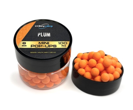 Бойли Crazy Carp Mini Pop-Ups Plum 6мм