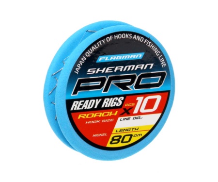 Готовый поводок Flagman Sherman Pro Roach Ready Rigs №18