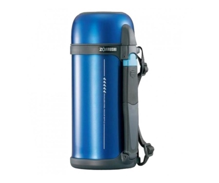 Термос Zojirushi 1.5 л (складная ручка+ремешок) синий