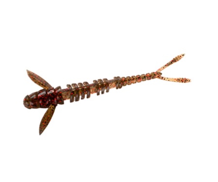 Черв'як Fishup Flit 3" #045 Green Pumpkin/Red & Black