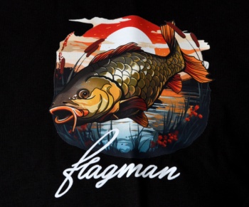 Футболка Flagman Классическая 160г/м Black Карп Маленький M #5