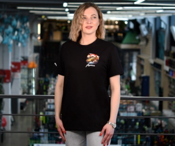 Футболка Flagman Классическая 160г/м Black Карп Маленький M #4