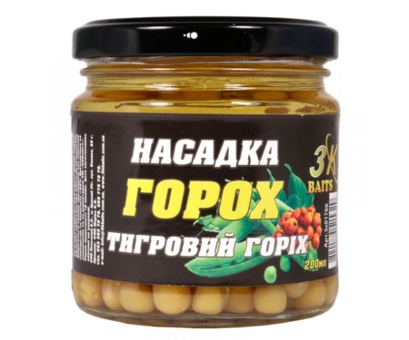 Насадка 3KBaits Горох 200мл тигровый горох