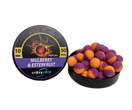 Бойли Crazy Carp Fireballs Pop-Ups Mulbery/Esterfruit 10мм